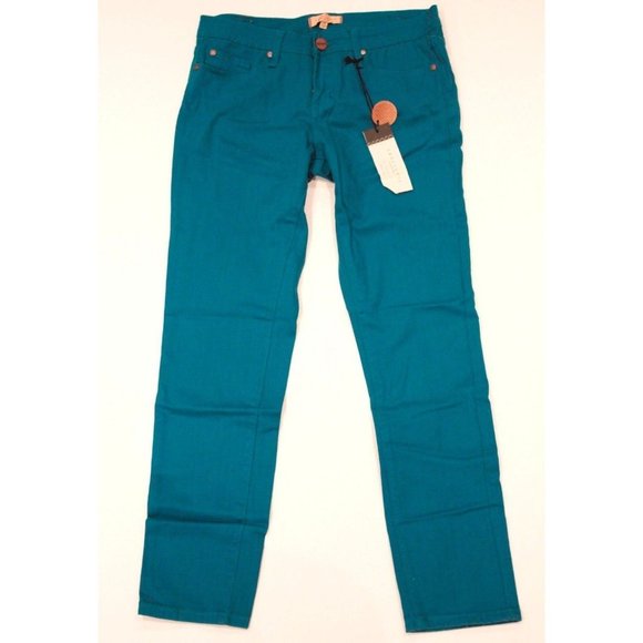 SANCTUARY CLOTHING Denim LOS ANGELES Teal JEANS Straight Leg 28 - Picture 1 of 2